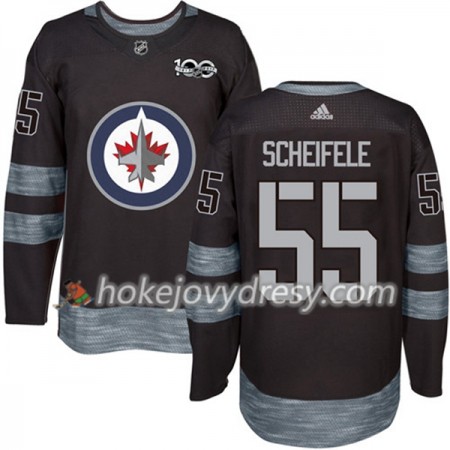 Pánské Hokejový Dres Winnipeg Jets Mark Scheifele 55 1917-2017 100th Anniversary Adidas Černá Authentic